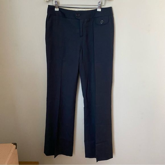 Banana Republic Pants Martin Fit Navy Blue Business Casual Neutral Wool - Picture 9 of 9